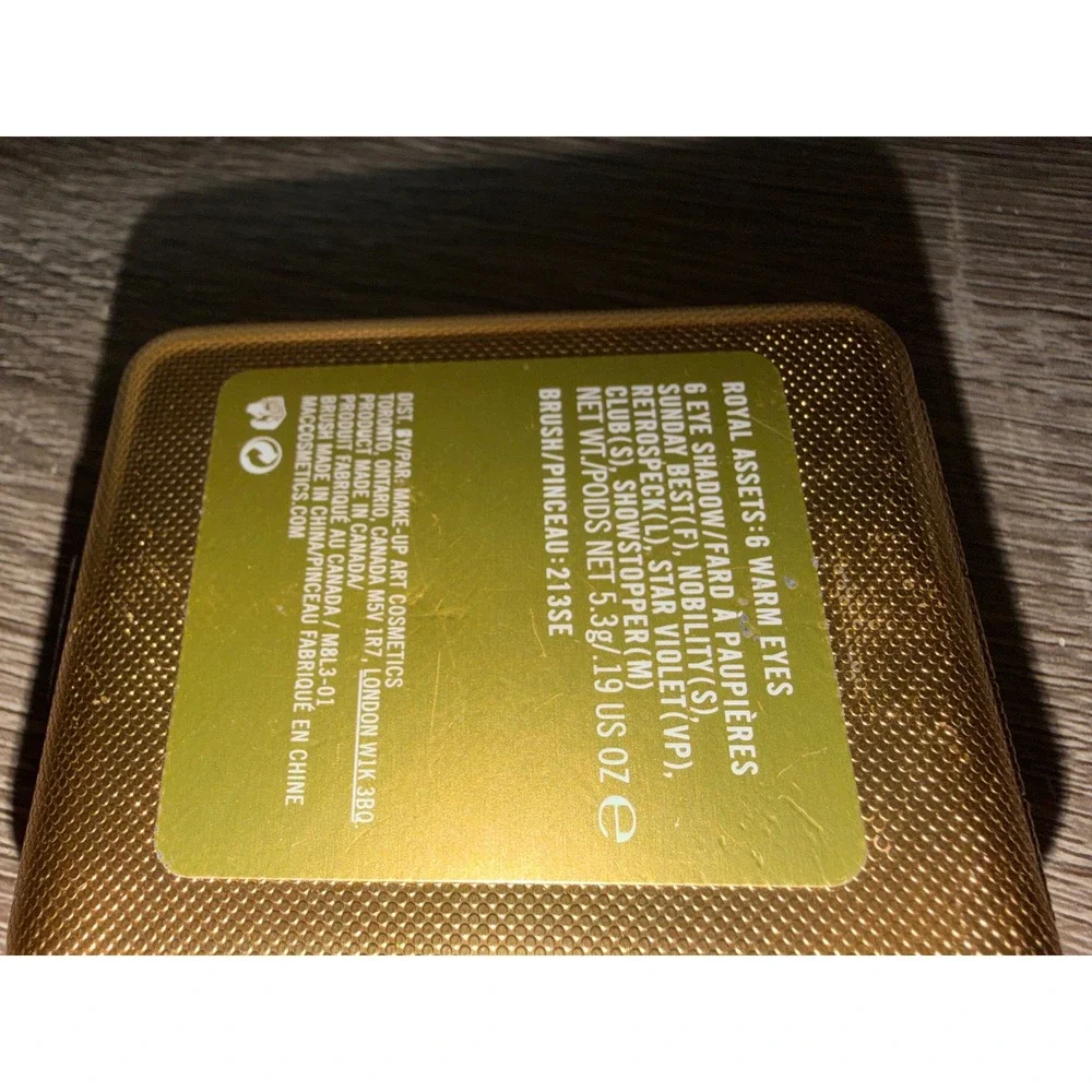 MAC Royal Assets 6 Warm Eyes Eyeshadow Palette‎ Gold Compact Limited edition